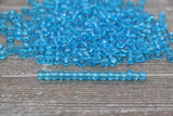 4mm 6/0 blue transparent glass seed beads for bracelets