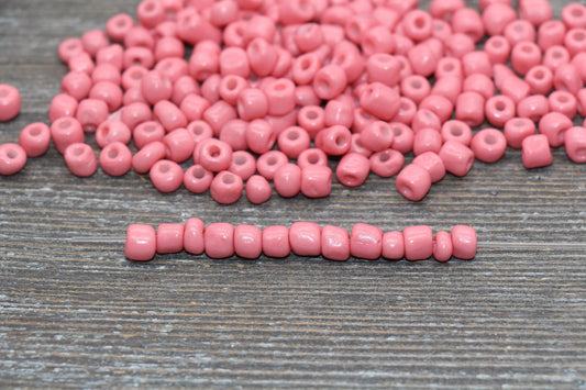 5mm Watermelon Glass Seed Beads, Size 3/0 Watermelon Opaque Czech Seed Beads, Rocailles Beads, Bead Bracelet, Beading Supplies #1295