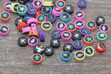 9mm outer space polymer clay beads, nature clay charms for bracelets