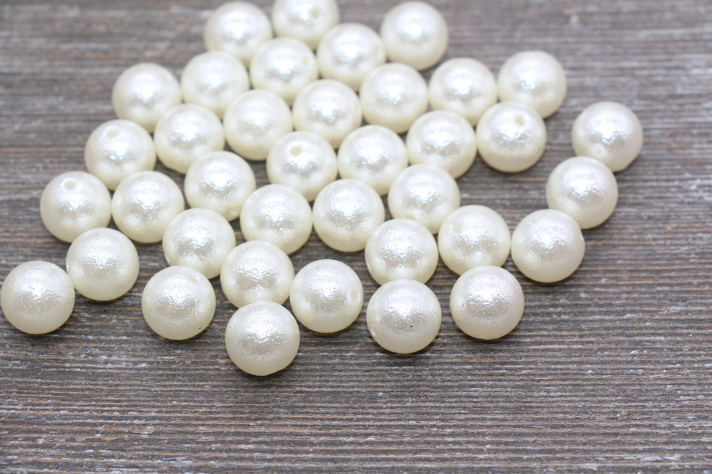 12mm Wrinkle Faux Pearl Gumball Beads, Imitation Pearl Beads, Chunky Beads, Bubblegum Beads, Smooth Plastic Round Beads#2052