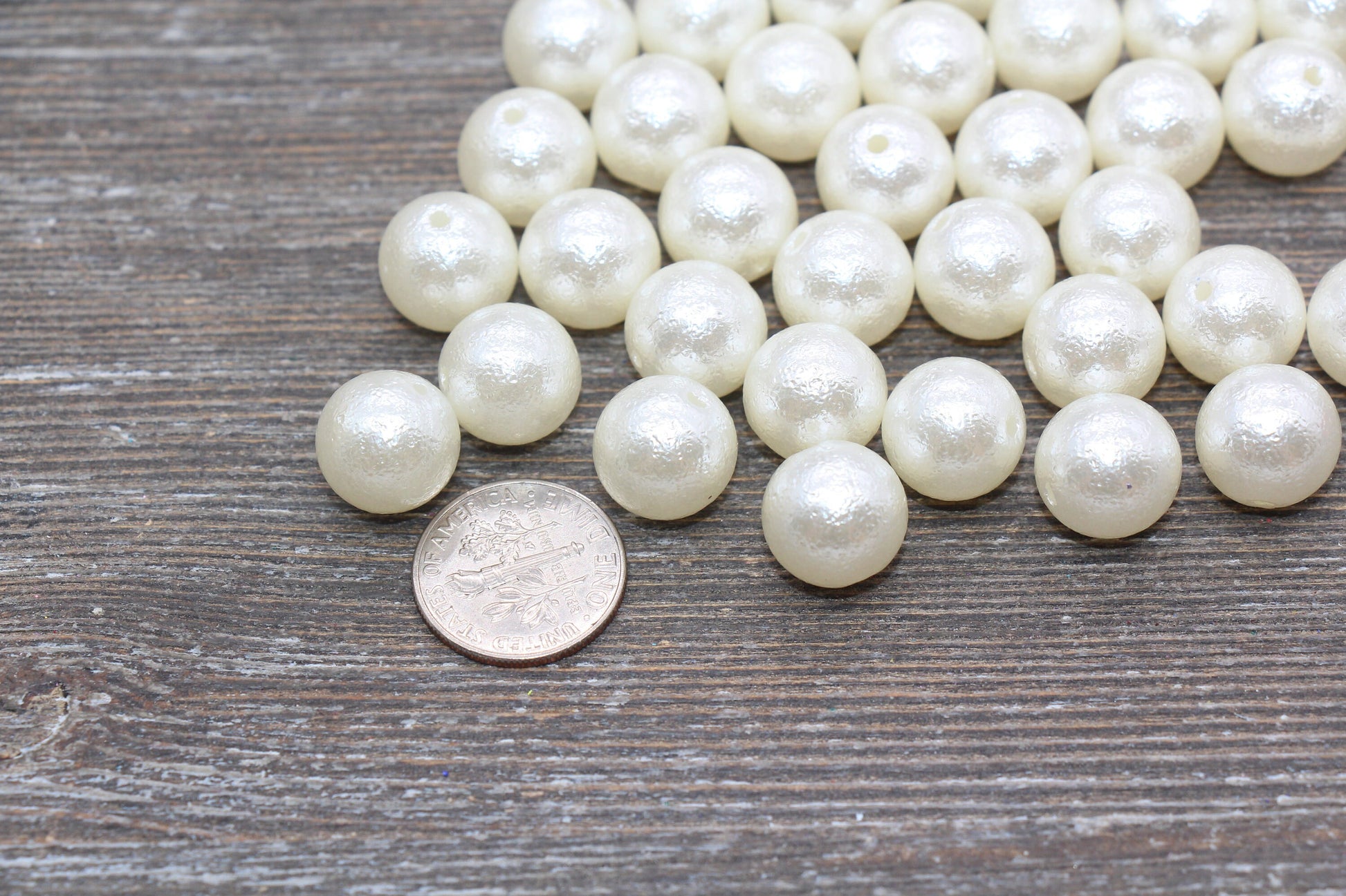 12mm Wrinkle Faux Pearl Gumball Beads, Imitation Pearl Beads, Chunky Beads, Bubblegum Beads, Smooth Plastic Round Beads#2052