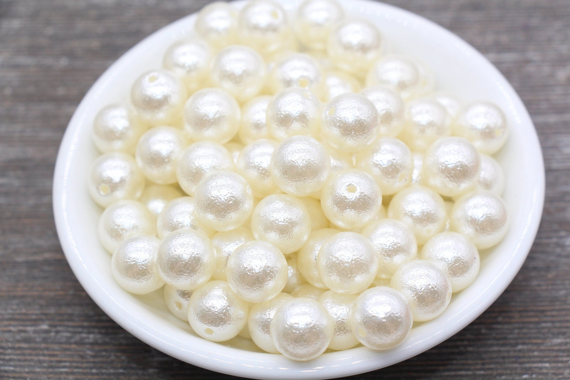 12mm Wrinkle Faux Pearl Gumball Beads, Imitation Pearl Beads, Chunky Beads, Bubblegum Beads, Smooth Plastic Round Beads#2052