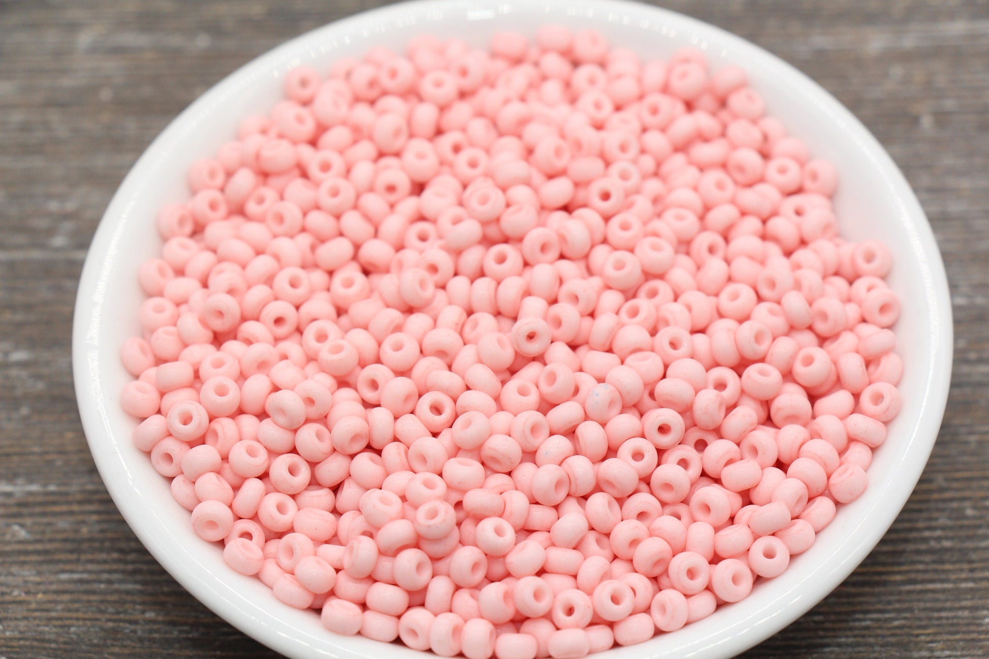 Matte Glass Seed Beads, 4mm 6/0 Glass Round Seed Beads, Pastel Peach Seed Beads, Frosted Peach Rocailles Beads, Beading Supplies #2057