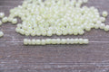 4mm 6/0 creamy light yellow glass seed beads for bracelets
