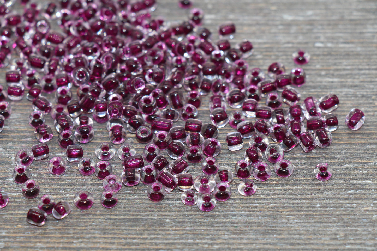 Transparent Glass Beads with Wine Lined, 4mm 6/0 Glass Round Beads, Wine Seed Beads, Rocailles Beads, Beading Supplies #2082