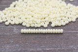 4mm 6/0 pastel light yellow glass seed beads for bracelets