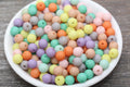 8mm Matte Multicolor Acrylic Gumball Beads
