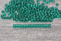4mm 6/0 hunter green transparent glass seed beads for bracelets
