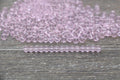 4mm 6/0 pink transparent glass seed beads for bracelets