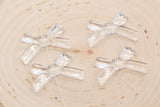 Transparent Bow Beads, Acrylic Ribbon Bow Beads, Clear Bow Beads, Vertical Hole Bow Beads, Jewelry Beads #2200