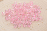 8mm Pink Transparent Faceted Beads, Hexagon Faceted Acrylic Loose Beads, Bubblegum Beads, Chunky Beads, Crystal Look Beads #2203