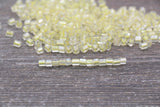 Triangle Shape Glass Seed Beads, 4mm 6/0 Glass Round Seed Beads, Yellow Lining Glass Beads, Beading Supplies #2233
