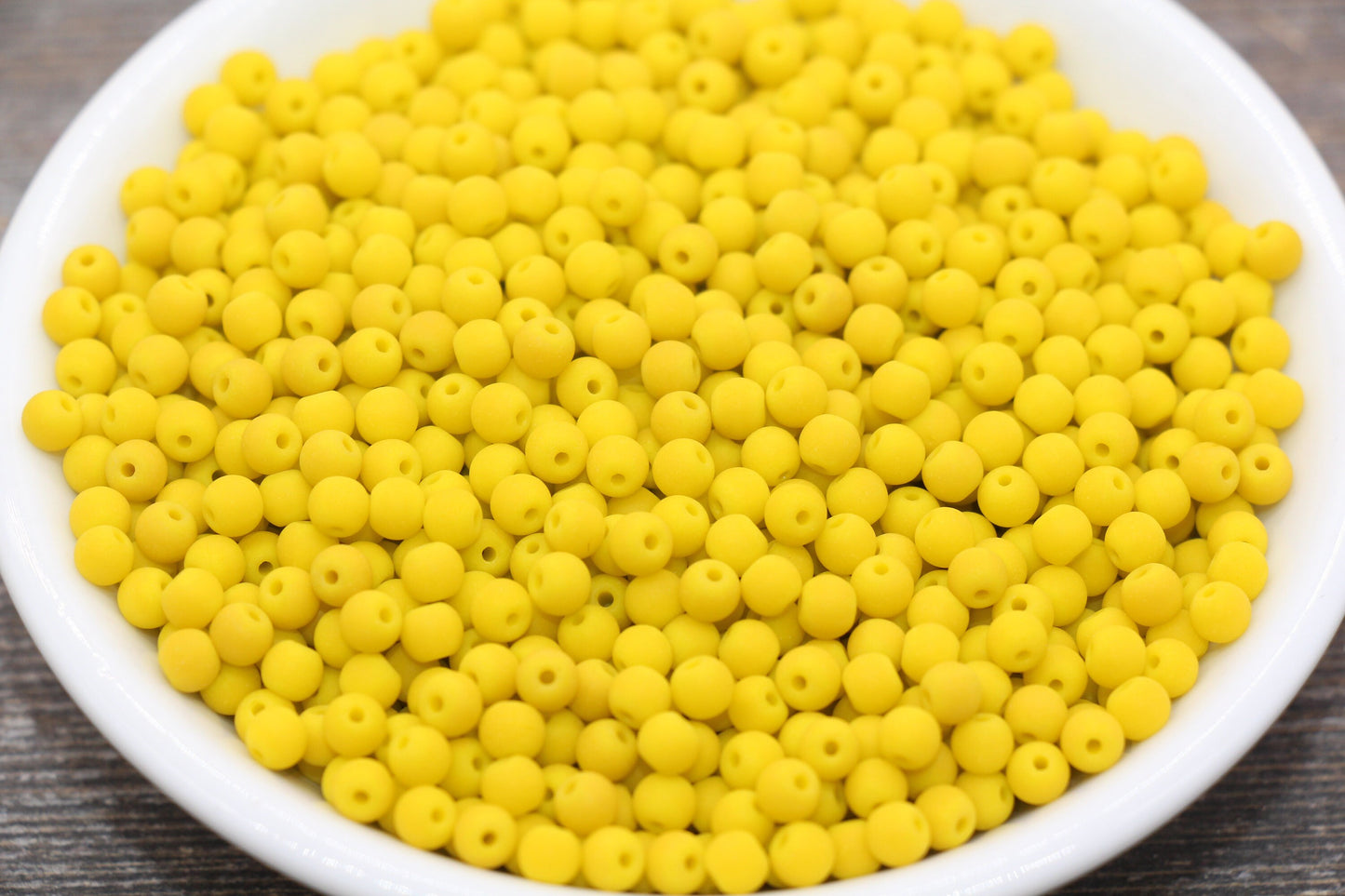 Round Matte Glass Beads, 4mm Glass Round Seed Beads, Frosted Mustard Yellow Seed Beads, Beading Supplies #2152