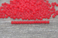 4mm 6/0 frosted red transparent glass seed beads for bracelets