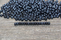4mm 6/0 glossy dark blue opaque glass seed beads for bracelets