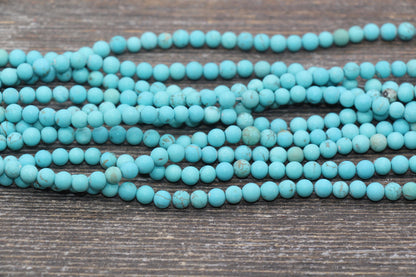 Matte Turquoise Beads, Frosted Turquoise Gemstone Round Beads, Size 4mm 6mm 8mm 10mm 12mm, #243