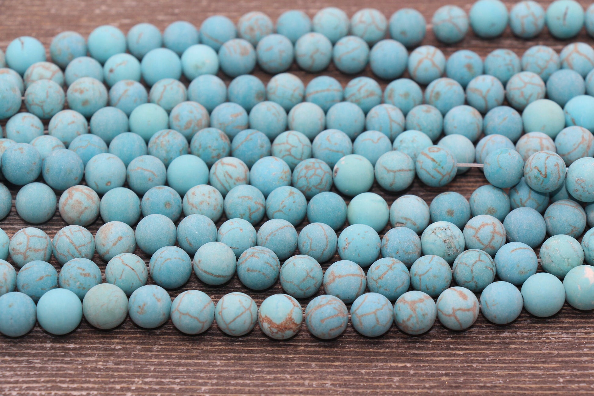 Matte Turquoise Beads, Frosted Turquoise Gemstone Round Beads, Size 4mm 6mm 8mm 10mm 12mm, #243
