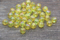 10mm Yellow AB Acrylic Gumball Beads