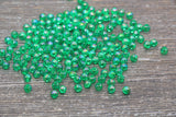 4mm Green AB Round Beads, Iridescent Acrylic Gumball Beads, Transparent Round Spacer Beads, Bubblegum Beads, Plastic Round Bead #2216