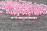 4mm 6/0 pink lining glass seed beads for bracelets