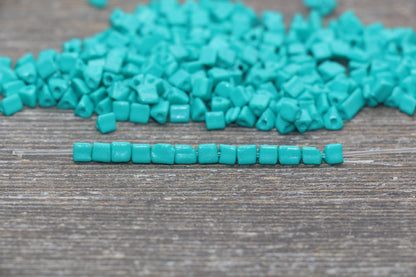 Triangle Shape Glass Seed Beads, 4mm 6/0 Glass Round Seed Beads, Turquoise Glass Beads, Beading Supplies #2238