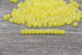 4mm 6/0 frosted translucent yellow glass seed beads for bracelets