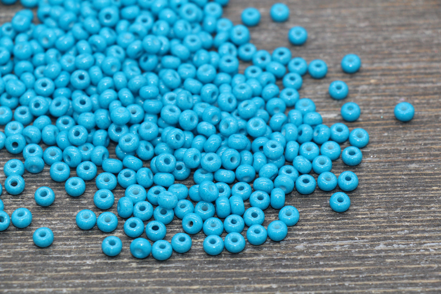 Glass Seed Beads, 4mm 6/0 Glass Round Seed Beads, Blue Opaque Seed Beads, Rocailles Beads, Beading Supplies #2274