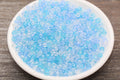 4mm 6/0 blue and white transparent glass seed beads for bracelets