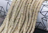 6mm khaki heishi beads for bracelets and DIY jewelry