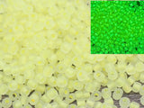 GLOW Matte Glass Beads, 4mm 6/0 Glass Beads, Glow in Dark Frosted Yellow Seed Beads, Rocailles Beads, Beading Supplies #2310