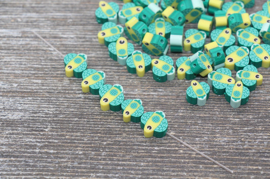 Fish Polymer Clay Beads, Fish Clay Beads, Fish Fimo Cane Beads #90