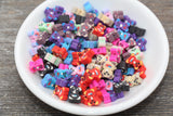 10mm teddy bear polymer clay beads, animal clay charms for bracelets