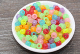 Multicolor Pony Beads, Translucent Pony Beads, Pony Loose Beads, Plastic Bubblegum Beads, Chunky Beads #248