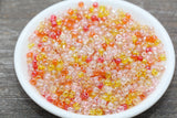 4mm 6/0 and red iridescent glass seed beads for bracelets