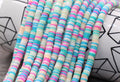 6mm multicolored mixed color heishi beads for bracelets and DIY jewelry
