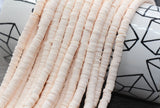 6mm pale peach heishi beads for bracelets and DIY jewelry