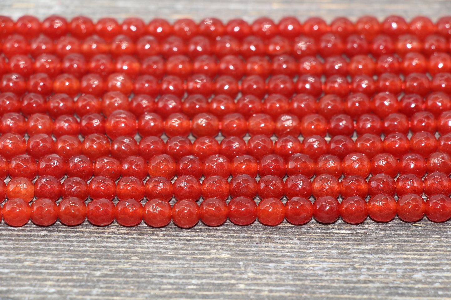 Faceted Red Jade Beads, Faceted Gemstone Round Loose Beads, Red Gemstone Jade Beads, Size 6mm 8mm 10mm #245