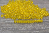 4mm 6/0 yellow transparent glass seed beads for bracelets