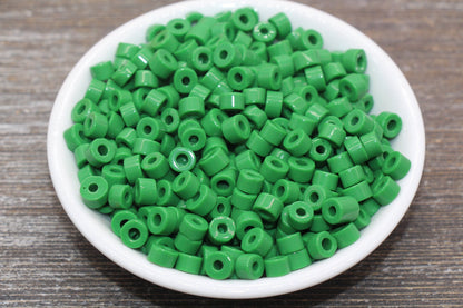 7mm Glass Seed Beads, Green Glass Beads, Slider Glass Beads, Roller Beads, Bead for Bracelet, Beading Supplies #2352