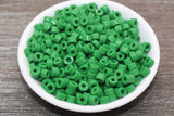 7mm Glass Seed Beads, Green Glass Beads, Slider Glass Beads, Roller Beads, Bead for Bracelet, Beading Supplies #2352