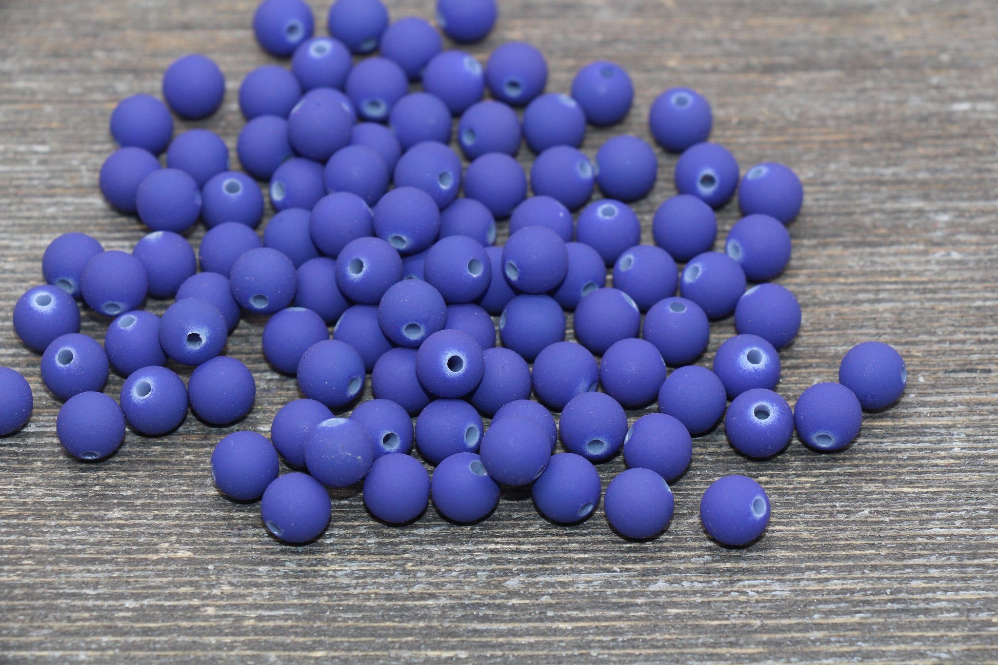 8mm Blue Gumball Beads, Round Acrylic Loose Beads, Bubblegum Beads, Chunky Beads, Bubble Gum Beads, Soft Plastic Beads #2354