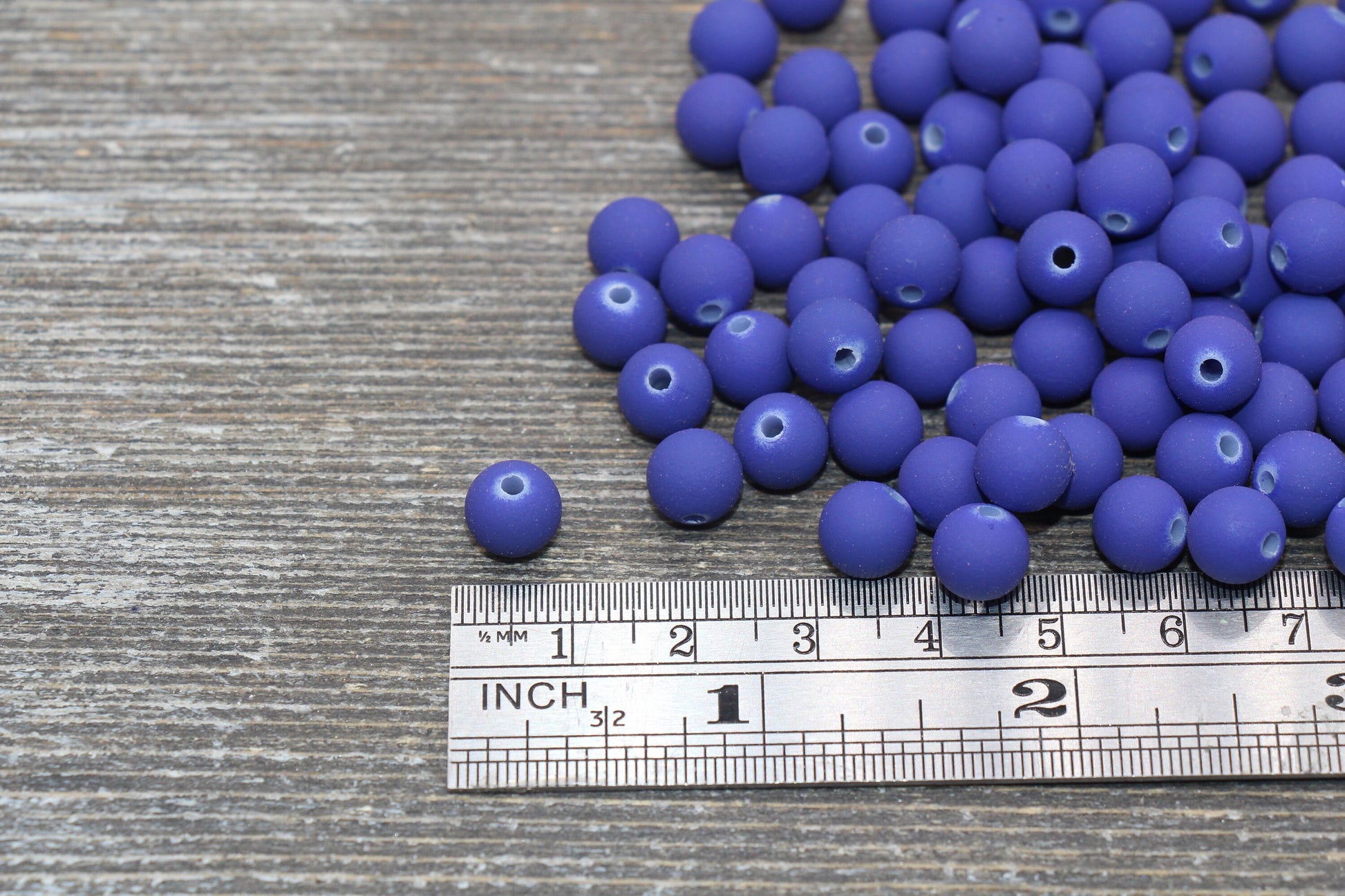 8mm Blue Gumball Beads, Round Acrylic Loose Beads, Bubblegum Beads, Chunky Beads, Bubble Gum Beads, Soft Plastic Beads #2354