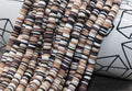 6mm multicolored brown white black mixed heishi beads for bracelets and DIY jewelry