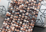 6mm multicolored brown mixed heishi beads for bracelets and DIY jewelry