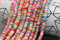 6mm multicolored mixed heishi beads for bracelets and DIY jewelry