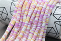 6mm lilac yellow white mix heishi beads for bracelets and DIY jewelry