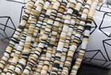 6mm multicolored brown mixed heishi beads for bracelets and DIY jewelry