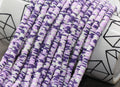 6mm purple white speckled heishi beads for bracelets and DIY jewelry