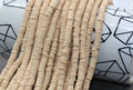 6mm tan heishi beads for bracelets and DIY jewelry