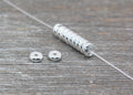 Silver Spacer Beads, Silver Disc Beads, Flat Rondelle Silver Disc, Silver Heishi Beads